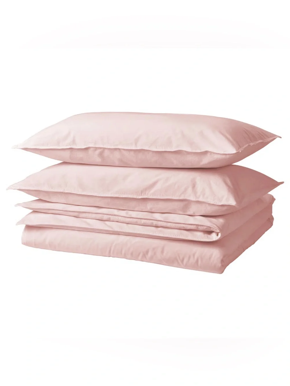 Soft Pink Cotton Duvet Set - Queen/Full